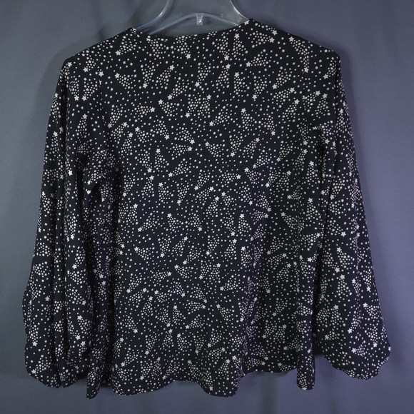 VICI Shoot for the Stars Top Size Large V Neck Bubble Sleeve WhimsiGoth - Picture 7 of 7